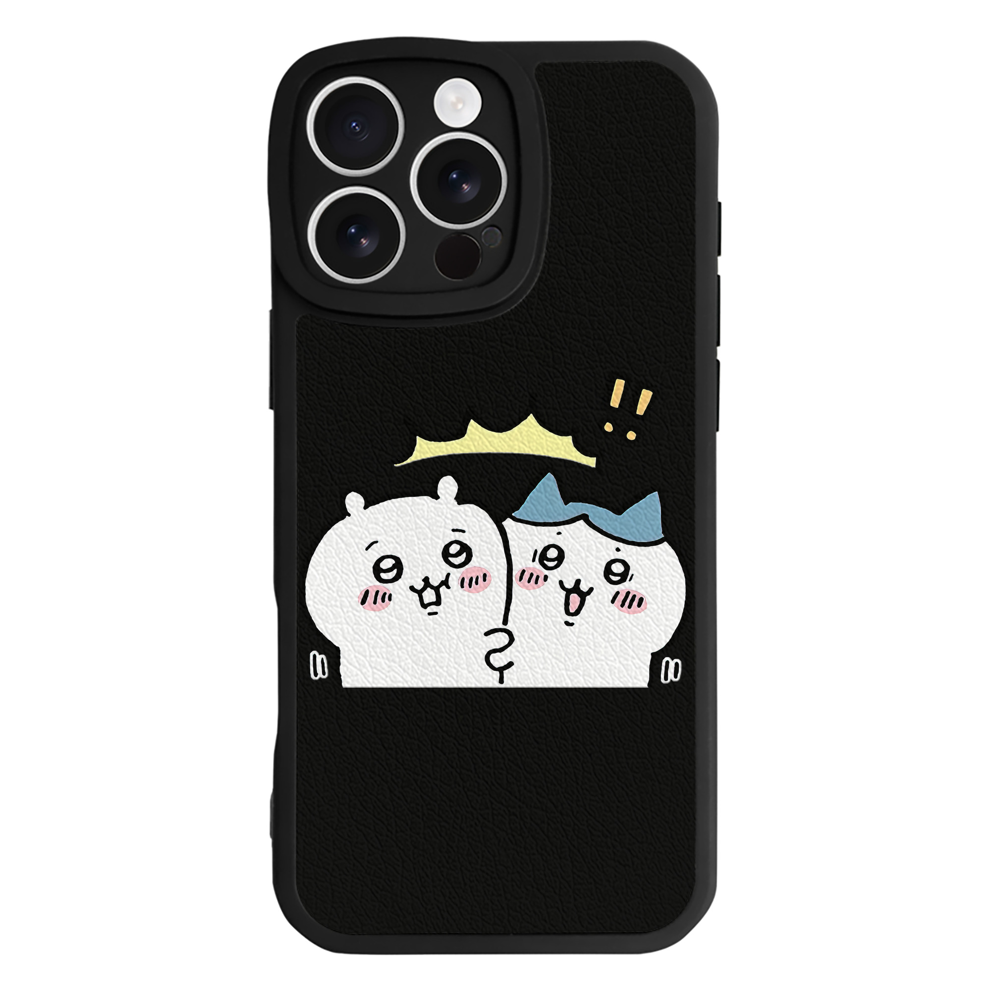 （画像用） ちいかわ ハチワレ Chii-kawa hachiware 【iPhone 16シリーズ対応】シリコンスマホケース（レザー調） 材質：シリコン